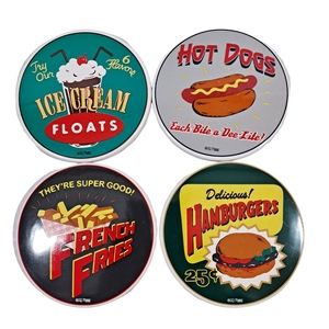 AB Moore Vintage Look Ceramic Coaster Set Of 4 With Storage Box